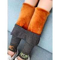 女童打底裤加绒加厚秋冬装2020年韩版洋气儿童长裤秋冬季外穿裤子