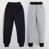 女童裤子加绒加厚儿童保暖棉裤外穿大童三层夹棉冬季女孩一条过冬