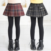 女童加绒加厚打底裤秋冬裤裙中大童假两件裙裤儿童秋季外穿裤子12