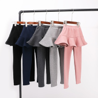 女童打底裤假两件裤裙秋冬季儿童裙裤外穿加绒加厚裤子中大童洋气