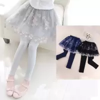 女童秋冬装打底裤裙裤假两件外穿加绒加厚儿童秋季裤裙洋气中大童