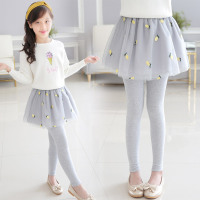 女童秋冬打底裤假两件裙裤洋气加绒加厚儿童外穿大童裤子冬装裤裙