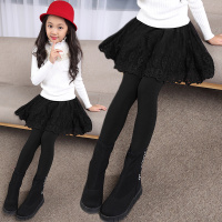 女童打底裤儿童加绒加厚洋气裤裙大童秋冬外穿裙裤假两件女孩裤子