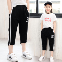 女童运动裤五分裤夏装短裤儿童裤子大童夏季宽松薄款七分裤休闲