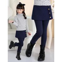 女童裤子2021新款秋冬裤裙假两件外穿儿童加绒加厚裤裙冬装打底裤