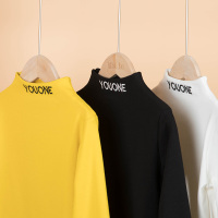 童装女童高领T恤2021新款内搭加绒加厚儿童秋冬季打底衫上衣长袖