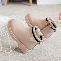 儿童棉鞋女童鞋子冬季2021新款加绒加厚女童靴子大棉毛毛保暖鞋