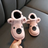 1-3岁儿童靴2021新款女童马丁靴秋冬加绒英伦男童鞋宝宝短靴皮靴5