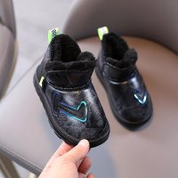 宝宝鞋子男1-3岁雪地靴加绒女童鞋冬季保暖冬靴短靴婴儿鞋子软底