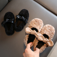 宝宝面包鞋冬季女孩雪地棉4女童雪地靴小童1岁2女童鞋加绒小短靴3