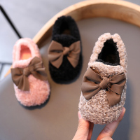 儿童冬季女童1-3岁雪地靴4保暖鞋5宝宝棉鞋面包小童加绒短靴子2