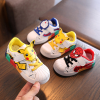 男宝宝鞋子1-3岁2021秋季透气皮面单鞋小童鞋女童软底婴儿运动鞋2