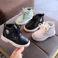 儿童靴子2021小童短靴男童马丁靴韩版潮英伦单靴女童儿童马丁鞋男