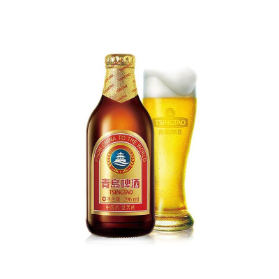 青岛啤酒棕金296ml 瓶