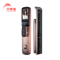 凡帝亚智能门锁FDY-C18 3D人脸识、双向可视对讲、电子猫眼、移动侦测、抓拍照片、全自动开锁和上锁、LED显示屏