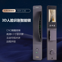 凡帝亚智能锁智能门锁FDY-C30 人脸识别,远程解锁,视频对讲、电子猫眼、移动侦测、抓拍照片、全自动开锁和上锁