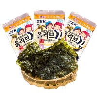 韩国进口 ZEK橄榄油烤海苔12g(4g*3) 即食紫菜儿童零食 进口食品