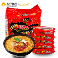 三养火鸡味油炸方便面(重辣)700g[红色]