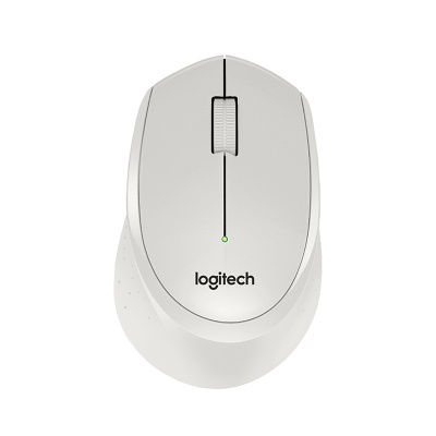 罗技(Logitech)M330 无线静音鼠标 降噪设计 光电USB微型接收器 办公家用笔记本便携台式机 白色不开票