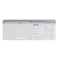 罗技(Logitech)K580无线蓝牙键盘办公游戏手机平板电脑键盘白色跨屏切换不开票