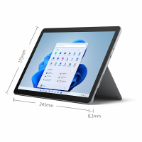 微软Surface Go 3 李现同款二合一平板电脑 奔腾金牌6500Y 8G 128G 亮铂金 10.5英寸高色域触屏 平板笔记本电脑 人脸识别