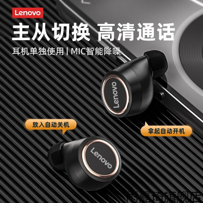 联想(Lenovo) LP12黑色 白色 真无线蓝牙耳机 入耳式跑步运动游戏耳机 重低音音乐耳 LP12运动耳机
