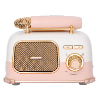 唱吧迷你k歌麦克风音箱L2粉色 大音量高颜值 无线蓝牙连接 桌面音箱小巧便携 露营出游