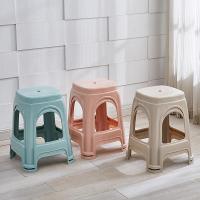 涵杨塑料凳子家用加厚书桌凳可摞叠卧室客厅餐桌凳方凳塑胶矮板凳高登