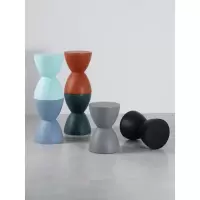 涵杨北欧塑料圆凳家用餐凳设计师梳妆小凳子简约王子凳浴室矮凳换鞋凳