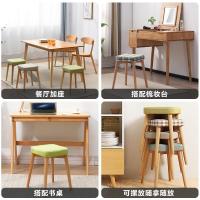 涵杨凳子家用餐凳实木小椅子布艺梳妆凳时尚方凳客厅沙发凳板凳成人