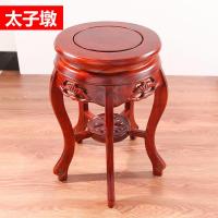 涵杨古典实木仿古圆凳餐桌板凳家用跳舞木凳子中式小木凳古筝花盆底座