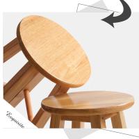 涵杨实木板凳木凳高脚圆凳家用餐椅凳子橡胶木梯凳欧式吧台椅吧凳特价