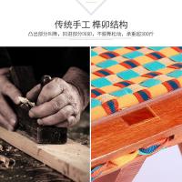 涵杨实木马扎枣木军马扎户外钓鱼烧烤折叠凳小板凳便携家用小凳子餐椅