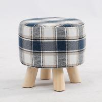 涵杨布艺板凳 换鞋凳家用小凳子沙发凳客厅美式消防小方凳儿童小圆凳