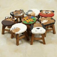 涵杨泰国儿童卡通小板凳家用实木洗手换鞋矮凳宝宝可爱圆凳动物小凳子