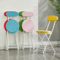 涵杨简约便携式餐椅休闲椅办公椅靠背椅学生宿舍椅餐桌椅折叠圆凳