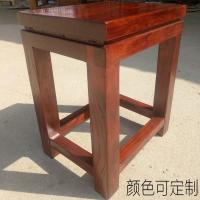 涵杨老榆木家具长方形短鞋凳餐凳家用长条凳简约实木板凳梳妆凳子