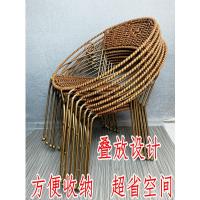 涵杨藤椅子 单人靠背椅家用简约腾椅休闲椅阳台成人 矮凳喝茶桌小椅子