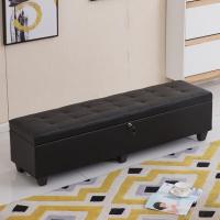 涵杨长条试换鞋凳实木沙发凳收纳箱娃娃收藏箱子储物皮凳带锁沙发