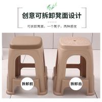 涵杨(承重500斤)塑料凳子家用加厚高凳椅子熟胶板凳大号成人餐厅凳