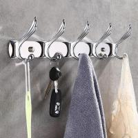 挂钩壁挂衣帽钩免打孔不锈钢挂衣钩排钩浴室衣服架试衣间衣柜挂勾