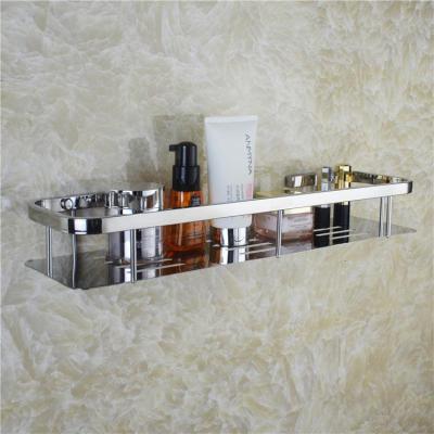 304不锈钢厨房收纳架调味品置物架浴室卫生间方形单层架子免打孔