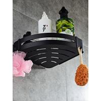 免打孔浴室角篮黑色三角形淋浴房置物架三脚架卫生间转角收纳架