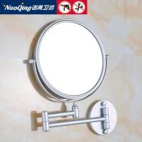 免打孔黑色伸缩镜浴室化妆镜折叠镜子壁挂双面镜卫生间放大镜