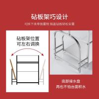 加厚厨房置物架收纳架壁挂不锈钢落地调料味架用品菜板刀架筷子筒