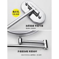 浴室镜子免打孔led放大化妆镜带灯壁挂折叠伸缩卫生间镜梳妆