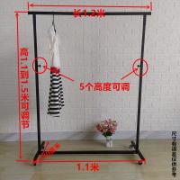 折叠衣架服装店展示架落地式伸缩货架金色女装挂衣杆中岛架陈列架