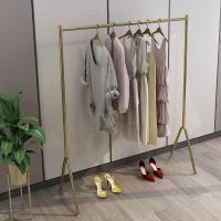 服装店展示架落地式侧挂衣杆女装店货架衣帽架晾衣服架子直播专用