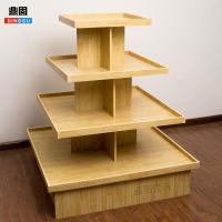 木质超市堆头货架展柜母婴便利店展示柜零食礼品展示台红酒中岛柜