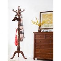 美式衣服架房间挂衣架客厅欧式衣架落地卧室木质实木衣帽架家用
